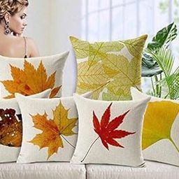AEROHAVEN Cotton 180TC Cushion Covers, 16x16 inches, Multicolour, Set of 5 Pieces-27