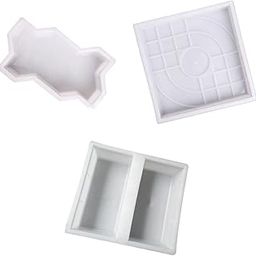 CALANDIS™ 3 Pieces Driveway Paving Brick Patio Concrete Slabs Path Walk Maker Mould | Decorative Stepping Stones | Garden D?©cor | Yard, Garden & Outdoor Living-image-82