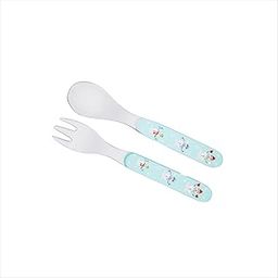 Stehlen Kids Spoon and Fork Set for Toodlers, Dinnerware Set, 100% Melamine, Snowman Spoon and Fork Set, Feeding Tableware Set for Kids, FDA Approved, BPA Free- Snowman-picture-14