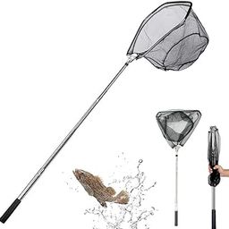 Proberos® 70" Foldable Fishing Net with Aluminum Alloy Handle, Telescopic Portable Fishing Landing Net for Fish Under 2.5 kg, Carp Trout Pond Fishing Net-2
