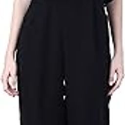 Women's Firozi Color V Neck A-Line Maxi Jumpsuits with Pocket-image-18