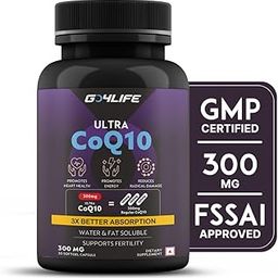 GO4LIFE Coq10 Supplement Triple Strength, Coenzyme 10 (Ubiquinol) Supports Heart and Vascular Health, Promotes Healthy Cellular Function, Support Male Fertility 30 Softgel (300mg Softgel)-74