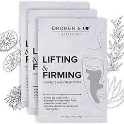 Dromen & Co Lifting & Firming Undereye and Cheek Strips | Reduces Under Eye Wrinkles, Dark Circles & Smile Lines | Cheek Patch (Pack of 3)-picture-30