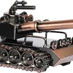 ARTVARKO Metal Tank Model Cannon Alloy Double Barrel Tank Vehicle Replica Home Decor Showpiece Gift 7 Inch.-image-44