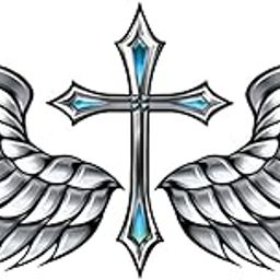 Jesus Cross Wings Waterproof Temporary Tattoo For Boys Girls Men Women (Jesus Cross Wings)-picture-16