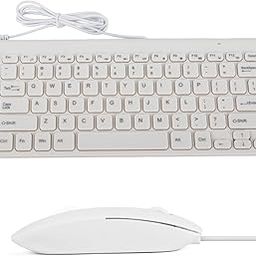 GOWENIC Wired Keyboard and Mouse, Ultra-Thin USB Keyboard Optical Mouse Mice Set ComboFull Size Wire Corded Keyboard Mouse Combo Set with Number Pad for Laptop,PC,Desktop(White)-15