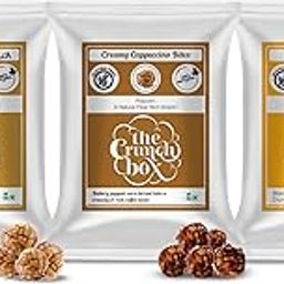 The Crunch Box Presents New Flavour, New Packaging | Combo Pack of 3 Cs | Caramel; Cappuccino; Cheddar Butter Cheese | 560gms | Gourmet Popcorn | Healthy Popcorn for All Occassions-image-46