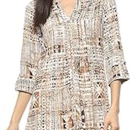 Women Rayon Straight Fit Printed Short Kurta-image-44