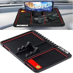 Kingsway Big Size Non-Slip Car Mobile Holder Dasboard Mat with Car Parking Mobile Number Display Pad, Anti-Skid & Anti-Slip Universal Design Use for All Cars, Silicone, 1 Piece-6