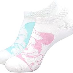 x Disney Cotton Mickey & Minnie Lowcut/Ankle socks for Women (Pack of 2)(Free Size) White-image-55