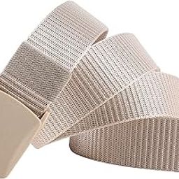 Unisex Nylon & Canvas Waist Belt (BLT067_08_Beige)-image-29