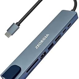8-in-1 USB C Hub, 4K HDMI, 100W PD, Ethernet, SD/TF Card Reader, 2 USB 3.0 Ports, Grey-14