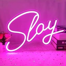 SG PRINT Slay Neon Light Sign,Neon Sign for Room,Wall Decor for Space Room,Birthday Gifts (15x5 INCH)-image-33