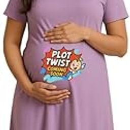 Maternity Cotton Dress – Perfect for Photoshoots, Baby Showers & Announcements - Mom-to-Be Outfit (Maternity-plot-Twist)-image-16