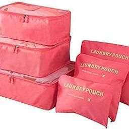 Styleys Set of 6 Packing Cube Travel Pouches Bag Organizer (Watermelon Red, S1037)-image-19
