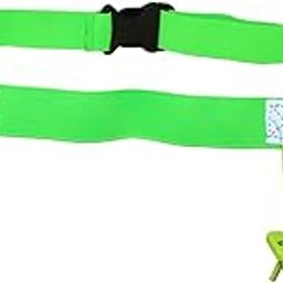 Enakshi (LABEL) Creations Reflective Tape Cycling Race Number Belt Triathlon Waist Belt Night Running GreenSporting Goods|Fitness Running & Yoga|Fitness Equipment & Gear|Running Belts-21