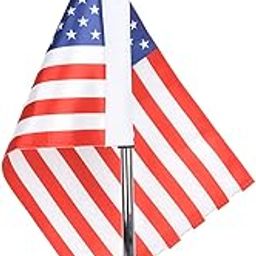 e-most USA Flag Pole Bracket + 6x9 Flag Kit Adjustable for Harley Davidson Honda Goldwing CB VTX CBR Yamaha-image-63