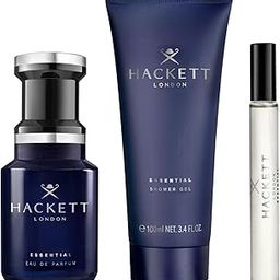 Hackett Essential Gift Set for Men (Eau de Parfum 50ml + Shower Gel 100ml + Pen Spray 10ml)-picture-1