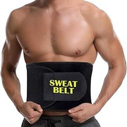 Sweat Slim Belt | Waist Belt Made of Neoprene for Women & Men for Tummy Exercise | Fatloss Belt Black-image-10
