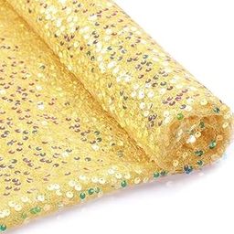 VRB Dec 1 MTR 40 Inch Net White Cloth for Decoration,Baby Photoshoot Props Cloth for Decoration,Parties,Costumes, Gift Packing,Party Decor,Backdrop for Wedding mandap,Pooja (Golden Tikli, 1 MTR)-image-33