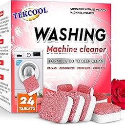 TEKCOOL Washing Machine Cleaner Tablet Descaling Powder Tablets, Washing Machine deep Cleaner, Deep Cleaner Tablet All Company’s Front and Top Load Machine (24 pcs) (Red Rose).-picture-14