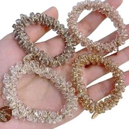 Sparkling Rhinestone Hair Ties – Crystal Elastic Hair Scrunchies, Ponytail Holders, Hair Bands & Elegant Accessories for Women & Girls (Pack of 2)-image-45