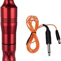 MYADDICTION Zinc Alloy Motor Tattoo Machine Makeup Pen with DC Hook Line Red-image-55