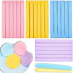 FAMEZA 12 Pcs Compressed Facial Sponge, Multicolor Rectangular Synthetic Cellulose Sponge Pad Exfoliating Wash Makeup Removal for Women, Cleansing, Exfoliating, Makeup Removal-10