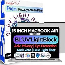 PxIn 15 Inch MacBook Air (2023-2025) Privacy Screen | Adv. StealthView | Laptop Ultra Privacy | Anti UV | Anti-Glare | Blue Light Block-image-7