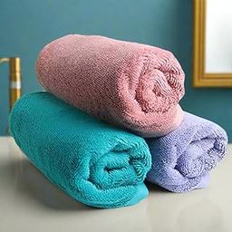 HEELIUM Bamboo Hand Towel | Ultra Absorbent & Anti-Bacterial | 3X Softer Than Cotton Towels | 65 X 40 cm - 600 GSM | Pack of 3 - Peach, Teal, Iris-image-63