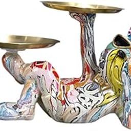 ARTISOUL® Dog French Bulldog Figurine Key Holder Tray Versatile Stylish 13X7.4X6.7Inch Style B | Home Decor | Figurines-image-18