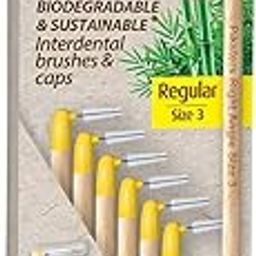 Bamboo Piksters Interdental Brushes | Sizes 00-5 | Right Angle Handle | 6 Pack (6 Pack, Size 3 Yellow)-picture-17