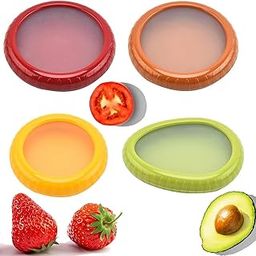RETJIKO 4Pcs Food Storage Container Set – Onion, Avocado, Lemon, Garlic, Tomato & Pepper Saver – Reusable & Airtight Freshness Keeper – BPA-Free, 1 Pack-image-25