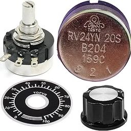 200k Ohm B204 RV24YN20S Potentiometer with Dial plate & A-03 knob-19