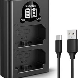 Scalebee NP-FZ100 Battery Charger, Dual LCD Battery Charger for Sony A7 iii, A7 iv, A7RIII, A7RIV, A7C, A7Cii, FX30, A6700, A6600, A9, A1, ZV-E1, ZV-E10 II Dual Camera Batteries USB Charger-image-11