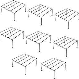 STAND MASTER Strong Stylish Four legs Design Metal Square Shape stands For Plant Pot Flower Pot Stand For Planter indoor and Outdoor (Square Stand ) (Set of 8)-image-81