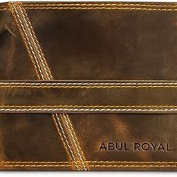Handcrafted Leather Wallet for Men, Brown, Wolf Embossed Design-image-131