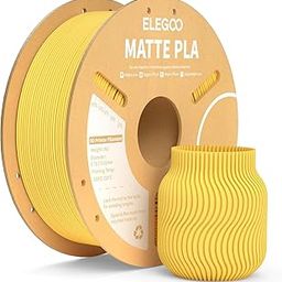 ELEGOO Matte PLA Filament 1KG, 1.75mm 3D Printer Filament Dimensional Accuracy +/- 0.02mm, 1kg Carboard Spool (2.2lbs) for Most FDM 3D Printers (Yellow)-image-70