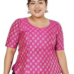 Women's Plus Size Silk Blend Printed Button Down Top for Wedding Festive Party-image-7