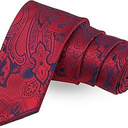 The Crimson Styled Red Colored Microfiber Necktie For Men-33