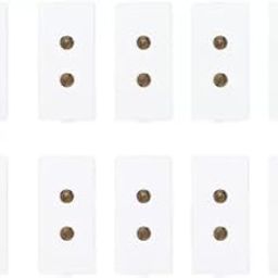 Flysmart MODULAR 2 Pin Socket 6A 240V AC (socket 2 PIN) Electrical Switch Socket for Board, Electrical Accessories for Home and Offices White - Pack of 10-12