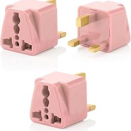Hi-Plasst (3pcs Pack) India to UK Plug Adapter // Type-G Plug Adapter - UK Converter for Indian Plug for Dubai, Singapore, Hong Kong, Malaysia - Compact UK Travel Adapter-image-4
