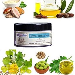 KHADI RISHIKESH Herbal Natual Hand Creamis the best way to repair and restore damaged hands, ensuring that they not only look younger but feel softer too, like one containing anti-aging or skin lightening properties tighten loose skin or soothe excessive dryness, men and women , - 50g Pack-image-2
