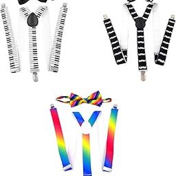 Mens Suspenders with Bow Tie Elastic for Formal Wear Wedding Performance Piano|Clothing Shoes & Accessories | Mens Accessories | Suspenders Braces-image-12