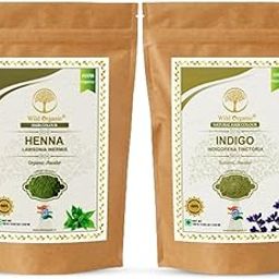 Wild Organic Natural Hair Color Indigo and Heena Powder 100% Natural & Organic heena color Combo No Amonia No Chemical 100gm +100gm-image-38