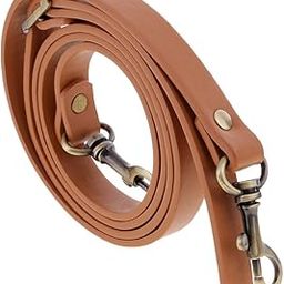 MagiDeal Adjustable PU Leather Handbag Crossbody Shoulder Bag Strap Handle Replacement Bag Accessories for DIY Purse Making - brown+bronze buckle, 145cm-18