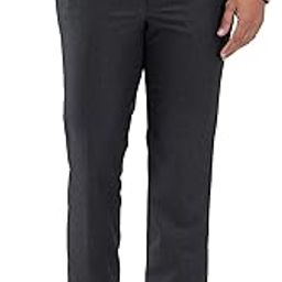 Men's Regular Fit Stripe Pattern Polyester Blend Flat Front Formal Trouser-picture-5
