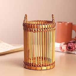 Bamboo Tealight Holder | Premium Candle Holder | Light Holder for Indoor/Outdoor Décor | Tabletop Tealight Holder (Medium: L10 x B10 x H15 cm)-image-72