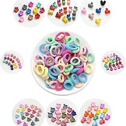 130 Pcs Hair Accessories Combo, 100 Mini Rubber Bands, 30 Mini Baby Hair Clips (Random Designs)-image-52