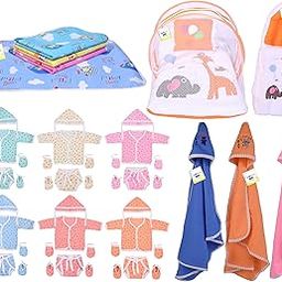 Toddylon 33 in 1 Baby Products All New Born Complete Daily Items | Gift Combos | Essentials Items | Hospital Kit | Baby Bedding | Clothing Set (Orange, 0-6 Months)-image-33